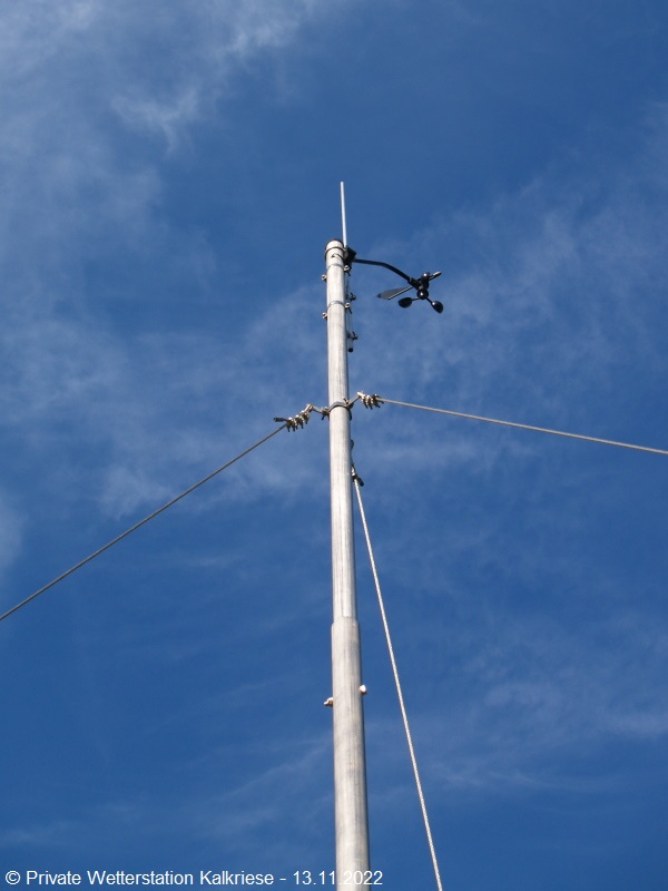 Windrichtung- u. Windgeschwindigkeitssensor / Blitzableiter