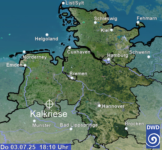 akt. Radarbild Niedersachsen